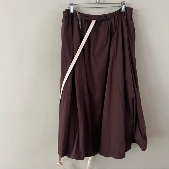 House of CB Cora gathered full midi skirt Ladies size large Rich brown - Picture 5 of 11